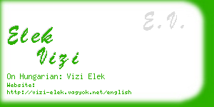 elek vizi business card